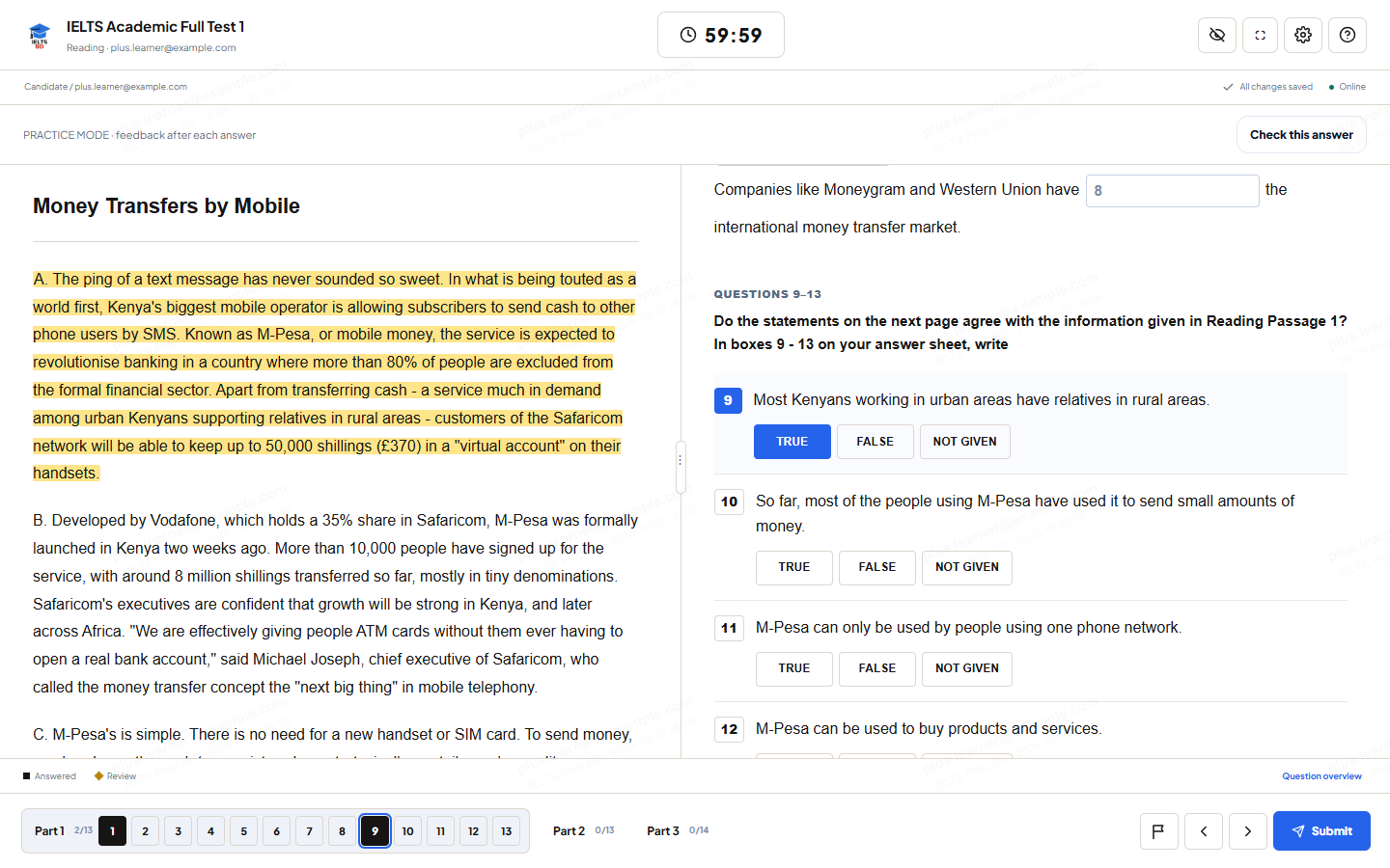 Computer exam · IELTS Prep BD app demonstration